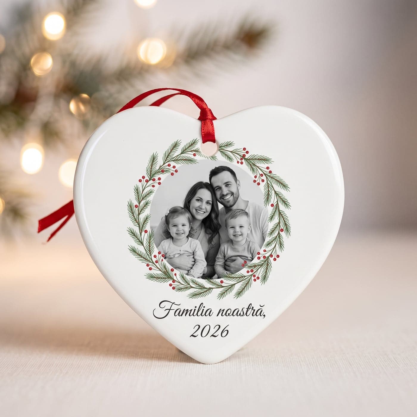 Ornament de brad personalizat — familie