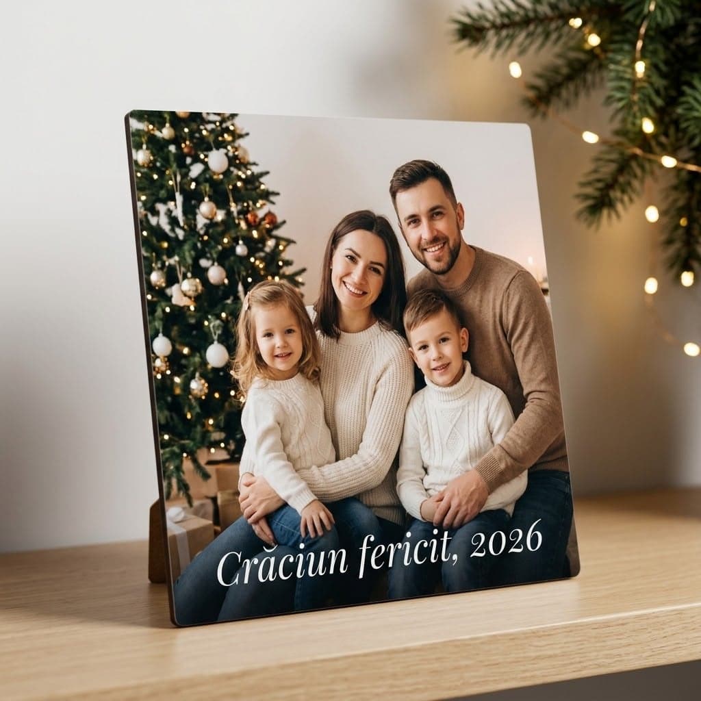 Tablou cu poză personalizat, cadou de Crăciun