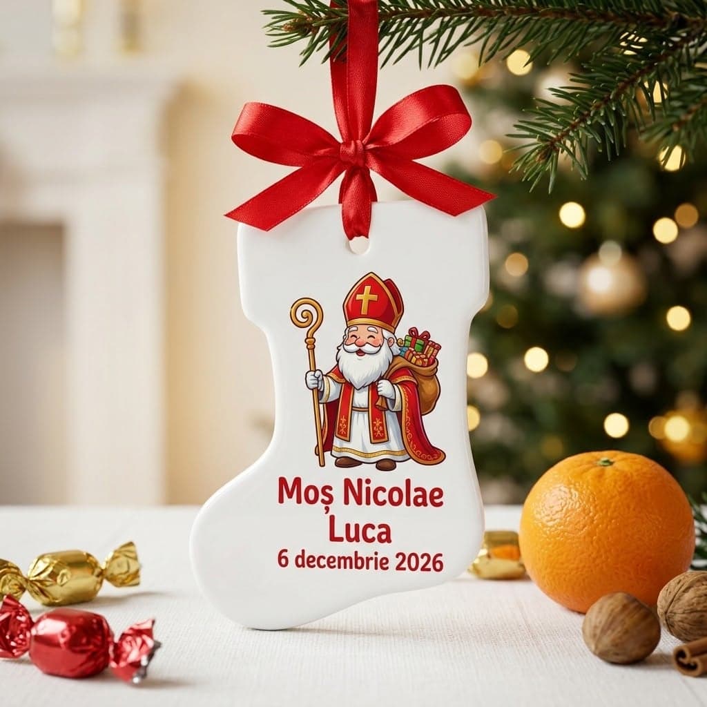 Ornament de brad personalizat — Moș Nicolae
