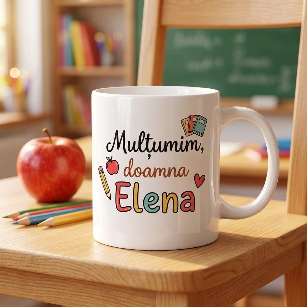 Cană personalizată cadou pentru profesoară