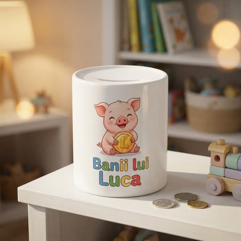 Pușculiță personalizată cu nume