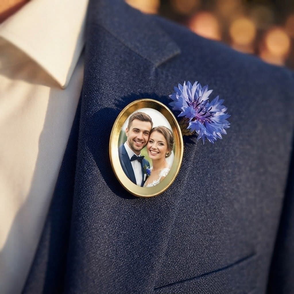Insignă (pin) personalizată cu poză