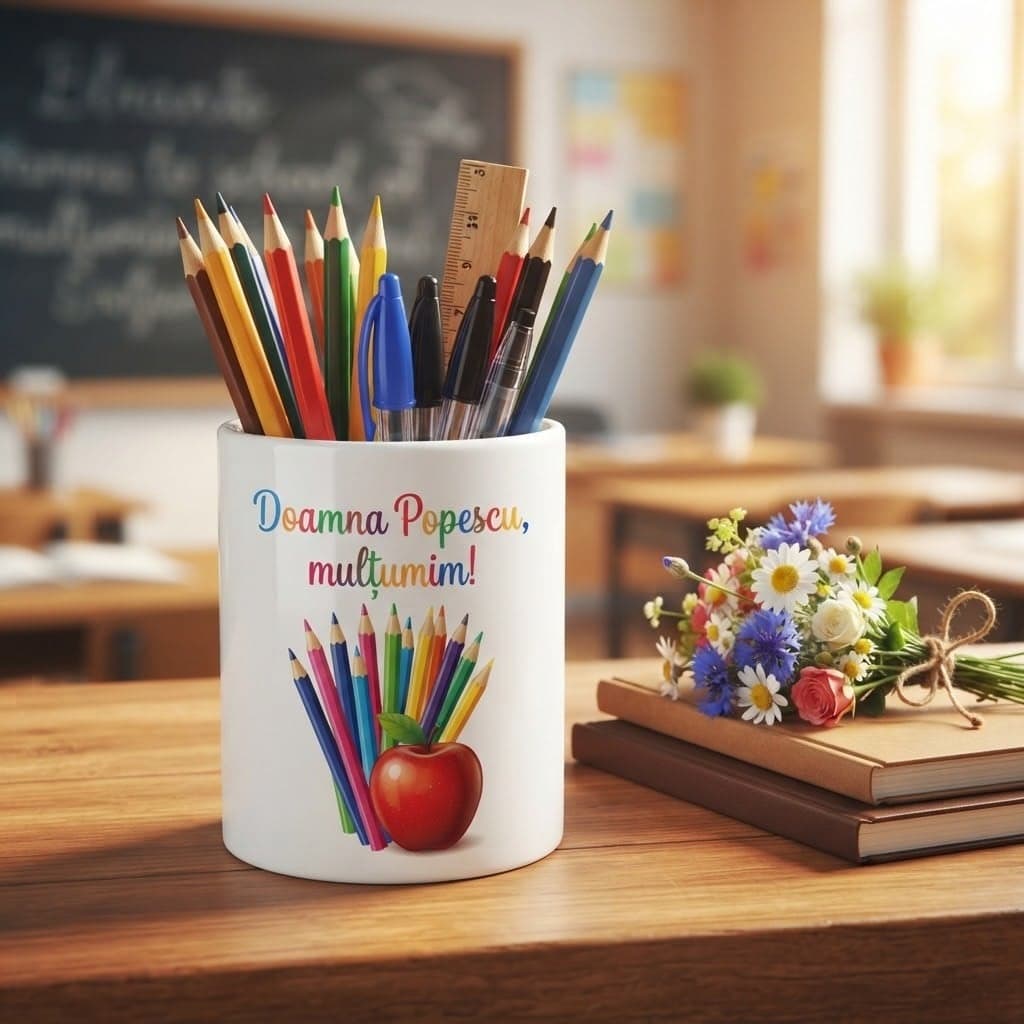 Suport de pixuri din ceramică, personalizat