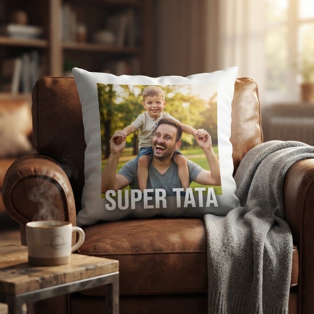 Pernă personalizată cadou pentru tata