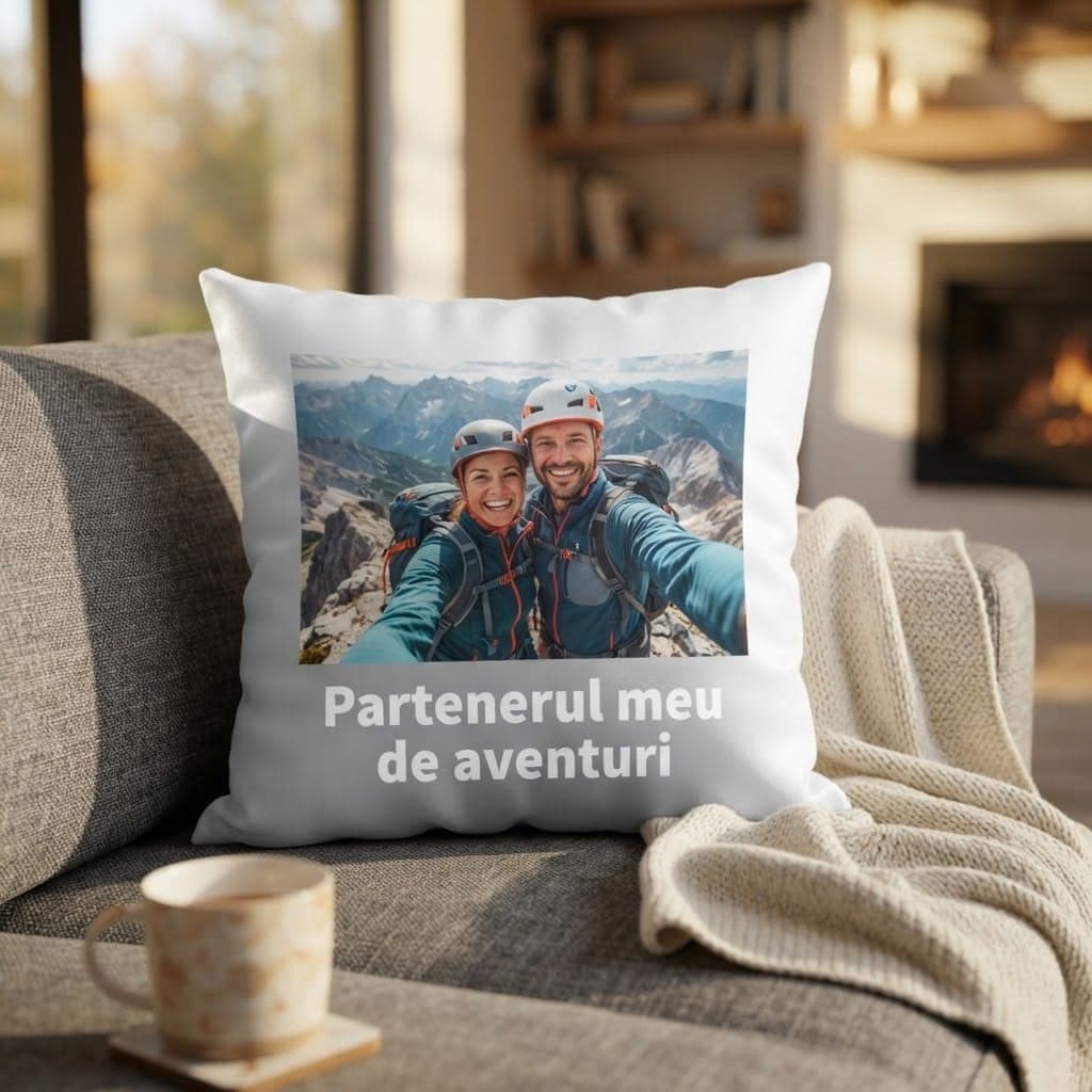 Pernă personalizată cadou pentru soț