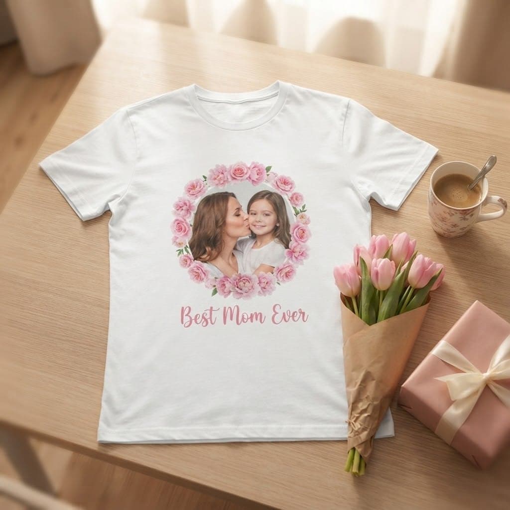 Tricou personalizat cu poză, cadou de Ziua Mamei