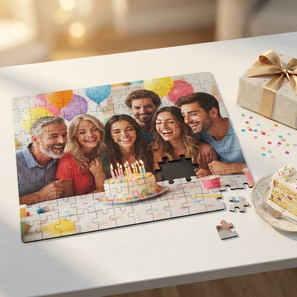 Puzzle personalizat cu poză — aniversare