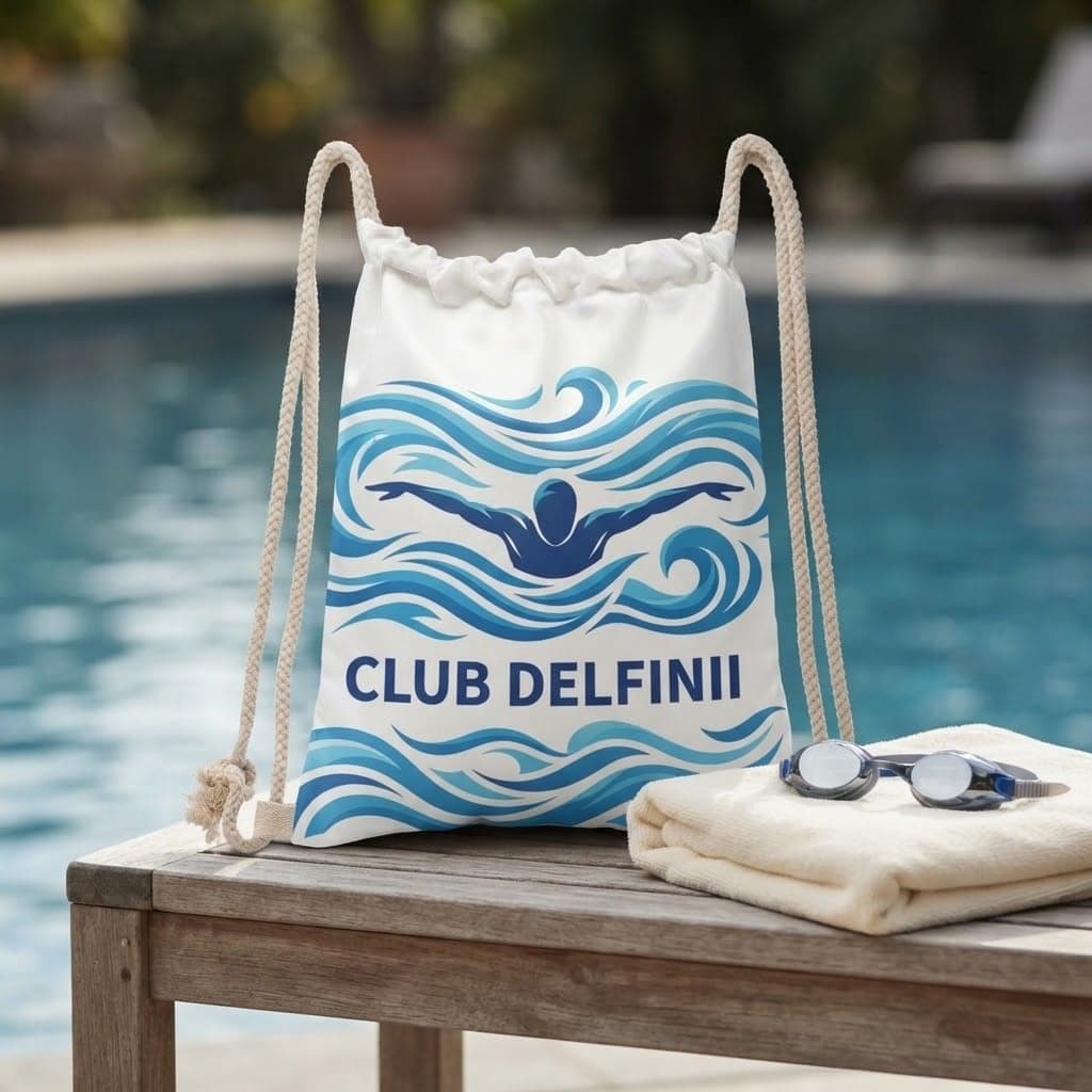 Rucsac tip sac impermeabil, personalizat