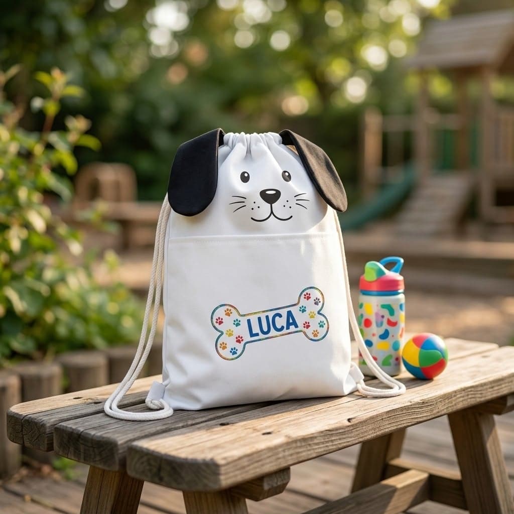 Rucsac cățeluș pentru copii, personalizat