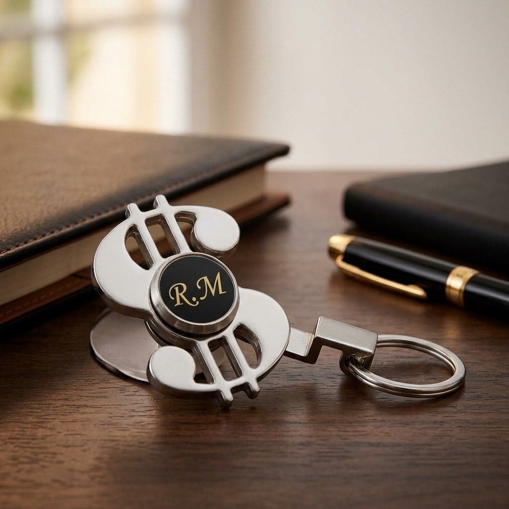 Breloc spinner „dolar”, personalizat